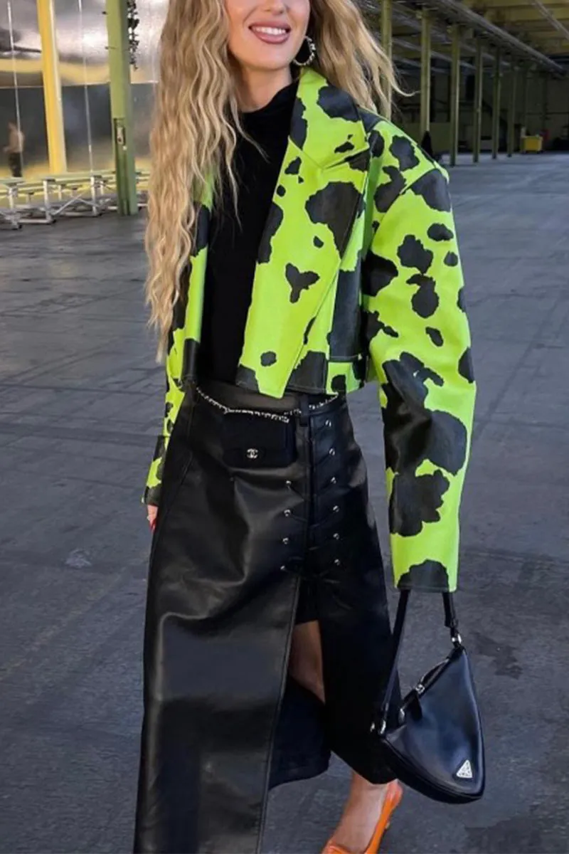 CG0334 Vegan Leather Crop Jacket
