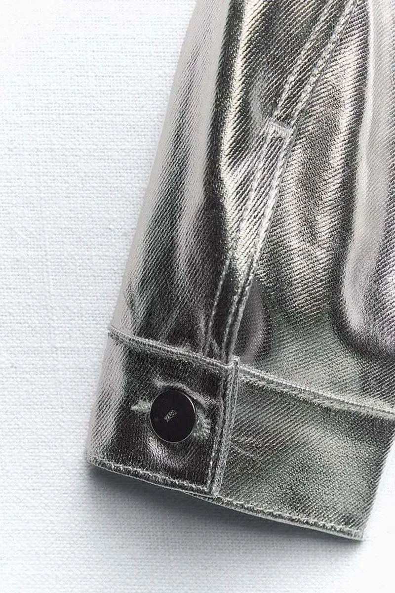 CH0263 Metallic Crop Jacket