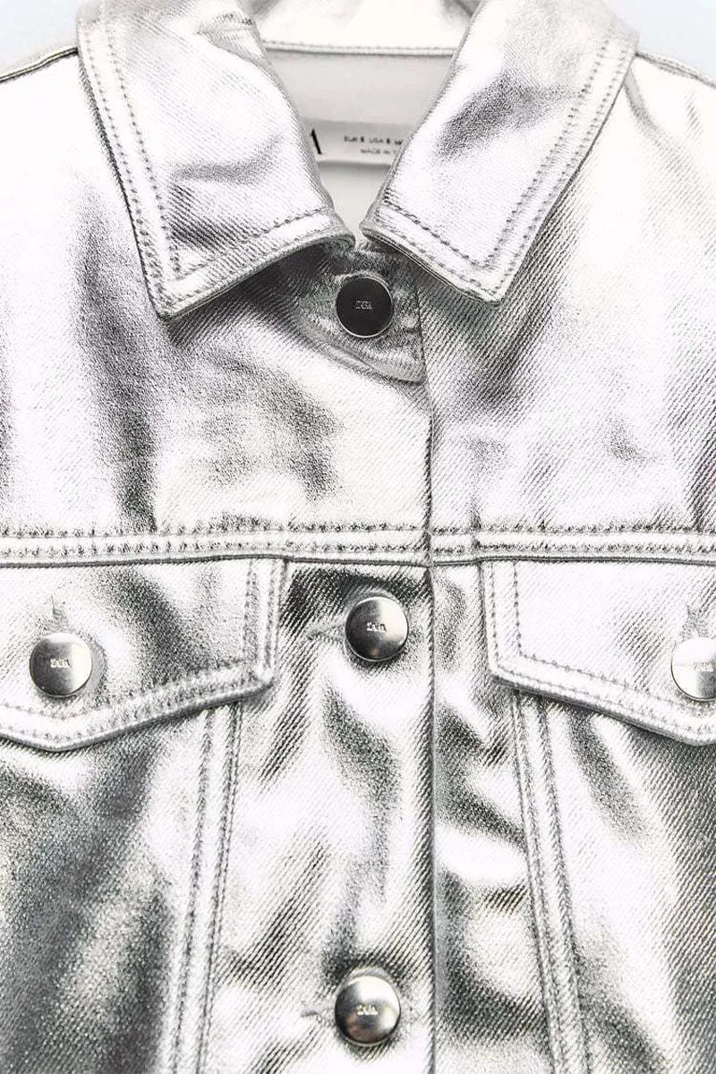 CH0263 Metallic Crop Jacket