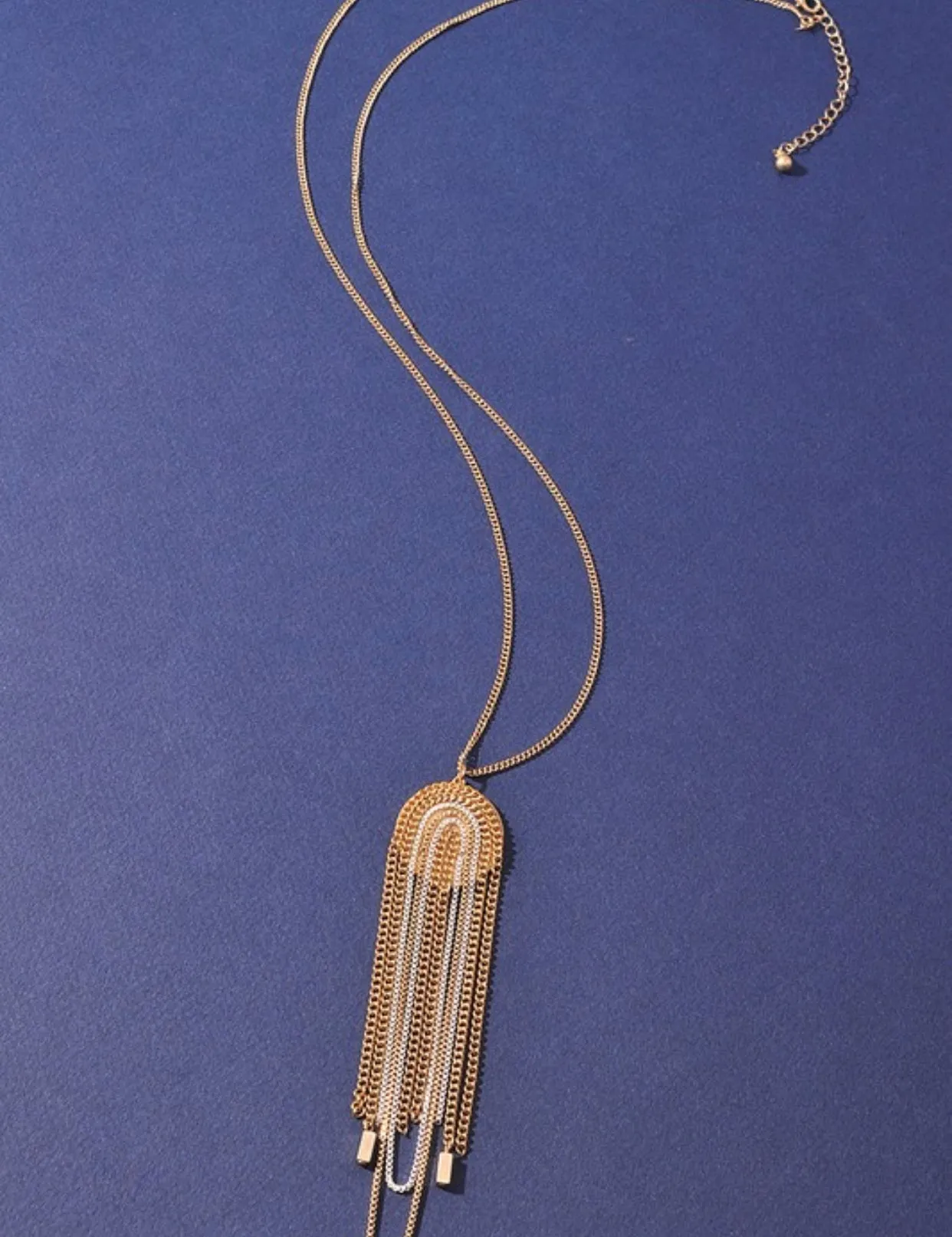 Chain Tassel Pendant Long Necklace