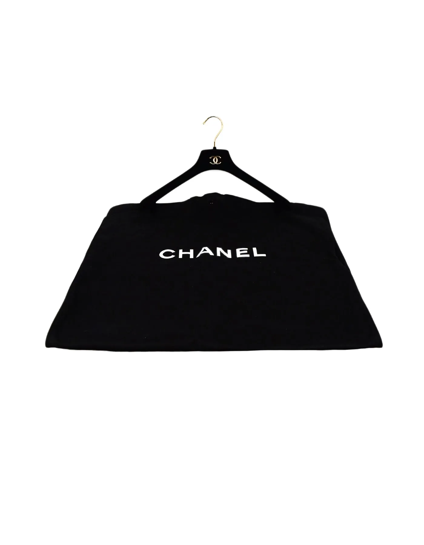 Chanel Black 48" Canvas Garment Bag w/ CC Hanger
