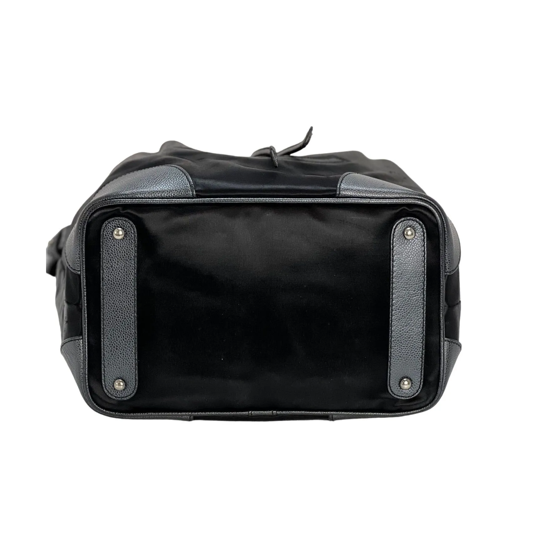 CHANEL Satin CC Large Black Bucket Shouler Bag