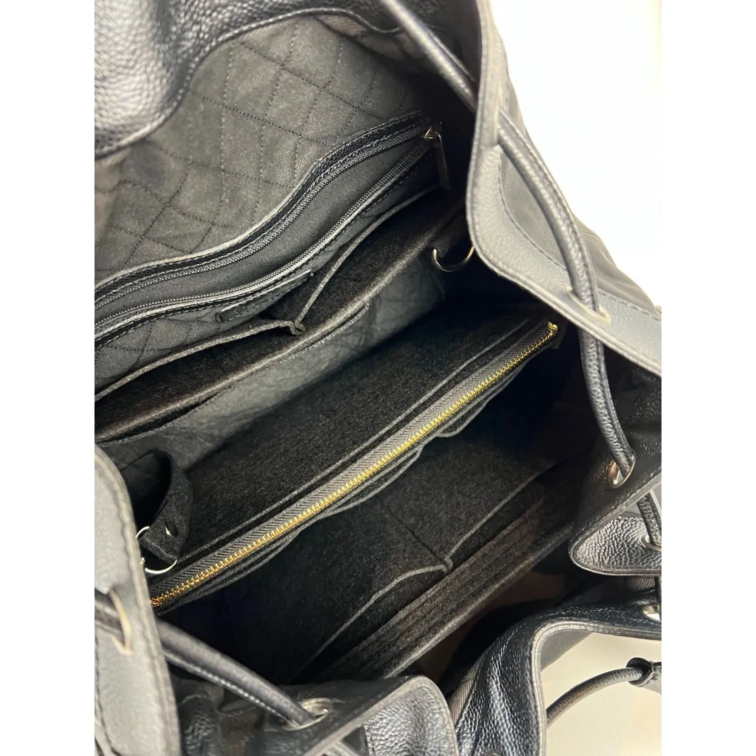 CHANEL Satin CC Large Black Bucket Shouler Bag