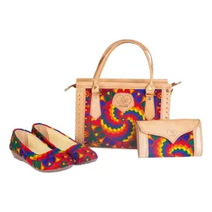 Chic Matching Bags and Shoes | Stylish Tote Bag with Clutch Purse and Ballet Shoes Nk-180