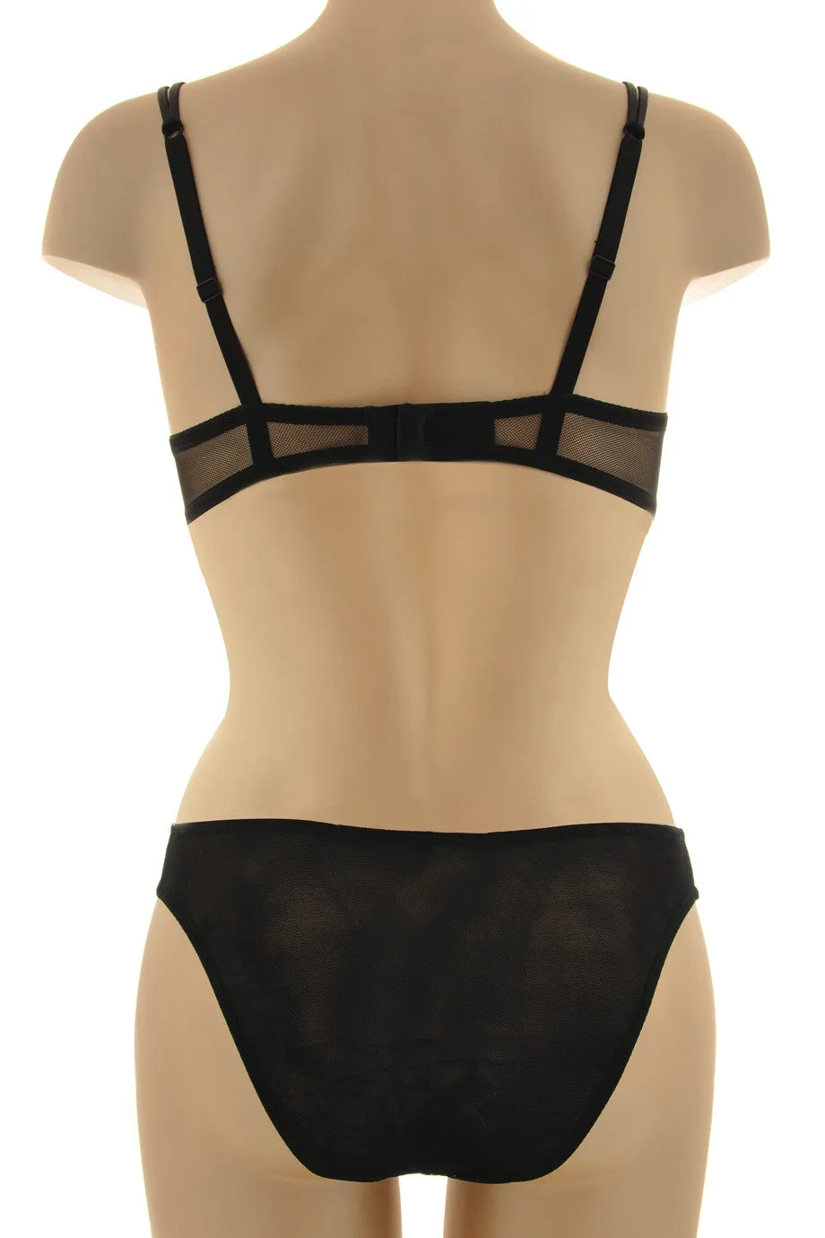 CHRISTIES CRAZY Black Lace Balconette Bra