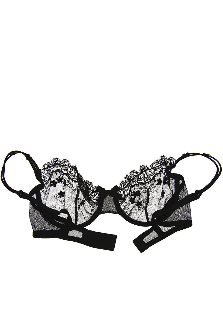 CHRISTIES CRAZY Black Lace Balconette Bra