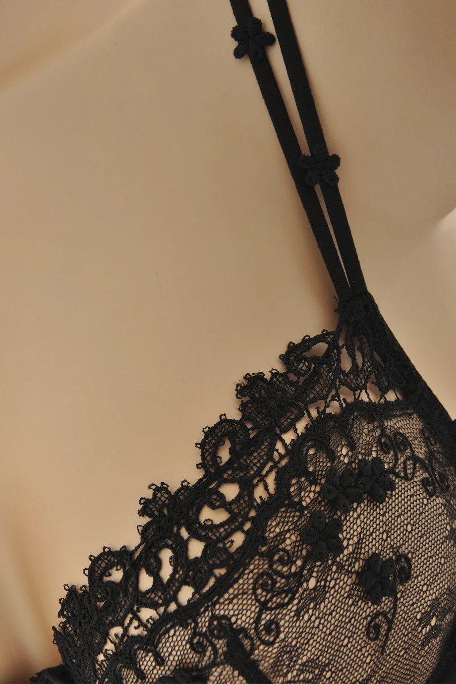 CHRISTIES CRAZY Black Lace Balconette Bra