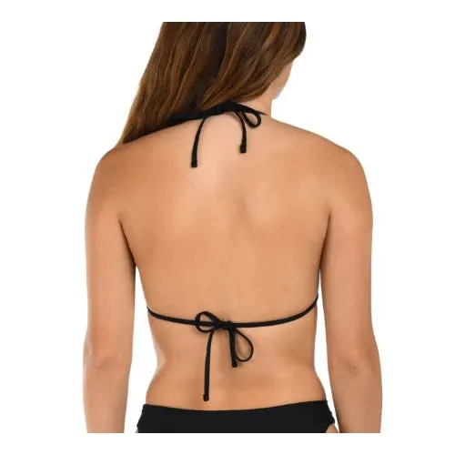 Citrus Women's Solid Seamed Triangle Bikini Top