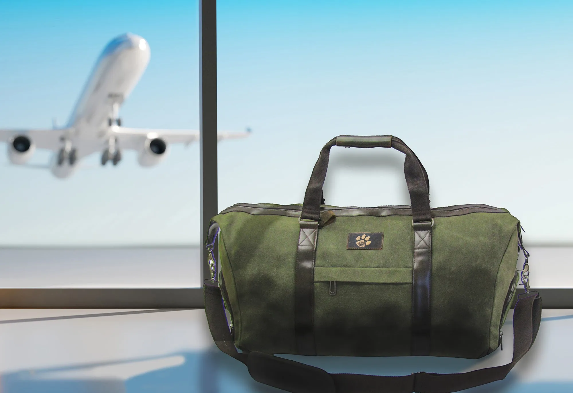 Clemson Tigers Waxed Canvas Weekender Bag