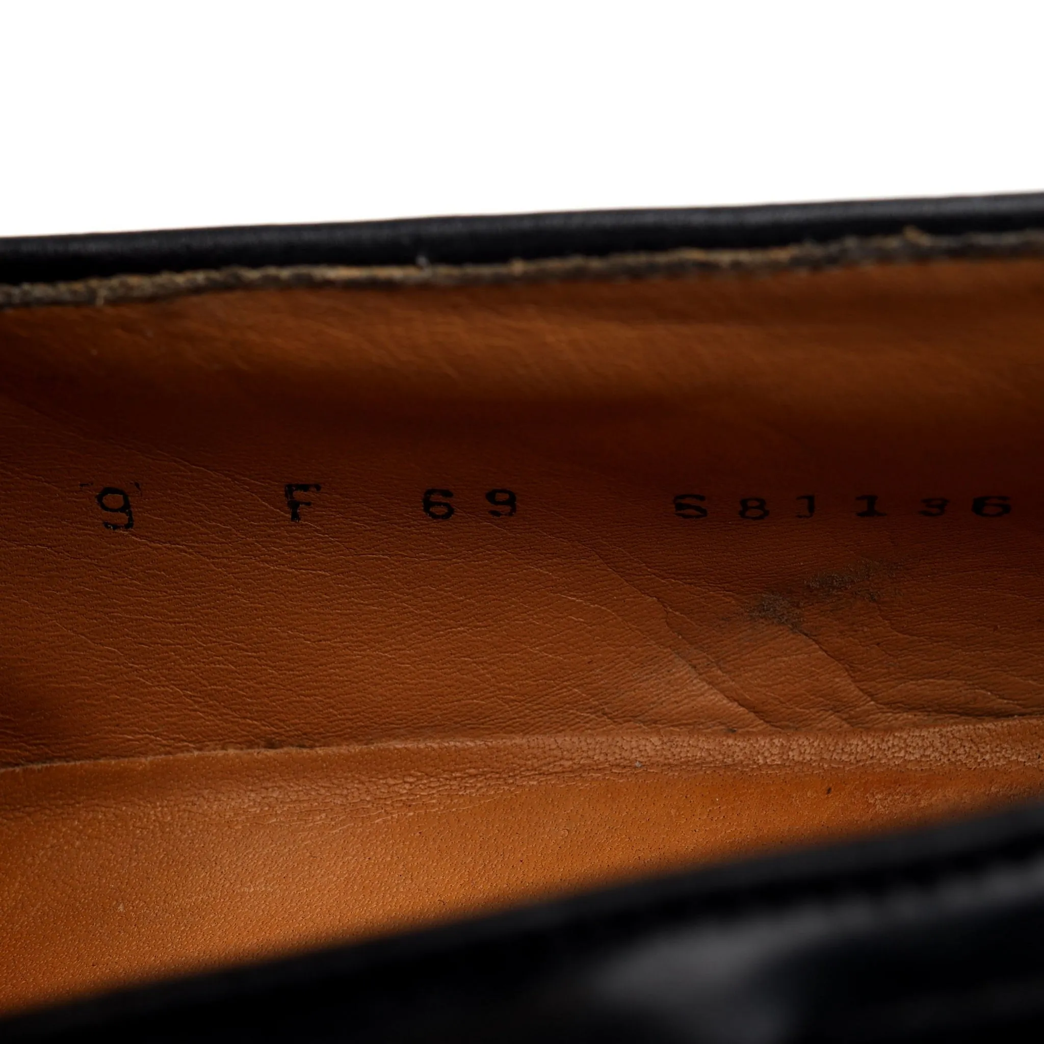 'Clive' Black Leather Tassel Loafers UK 9 F