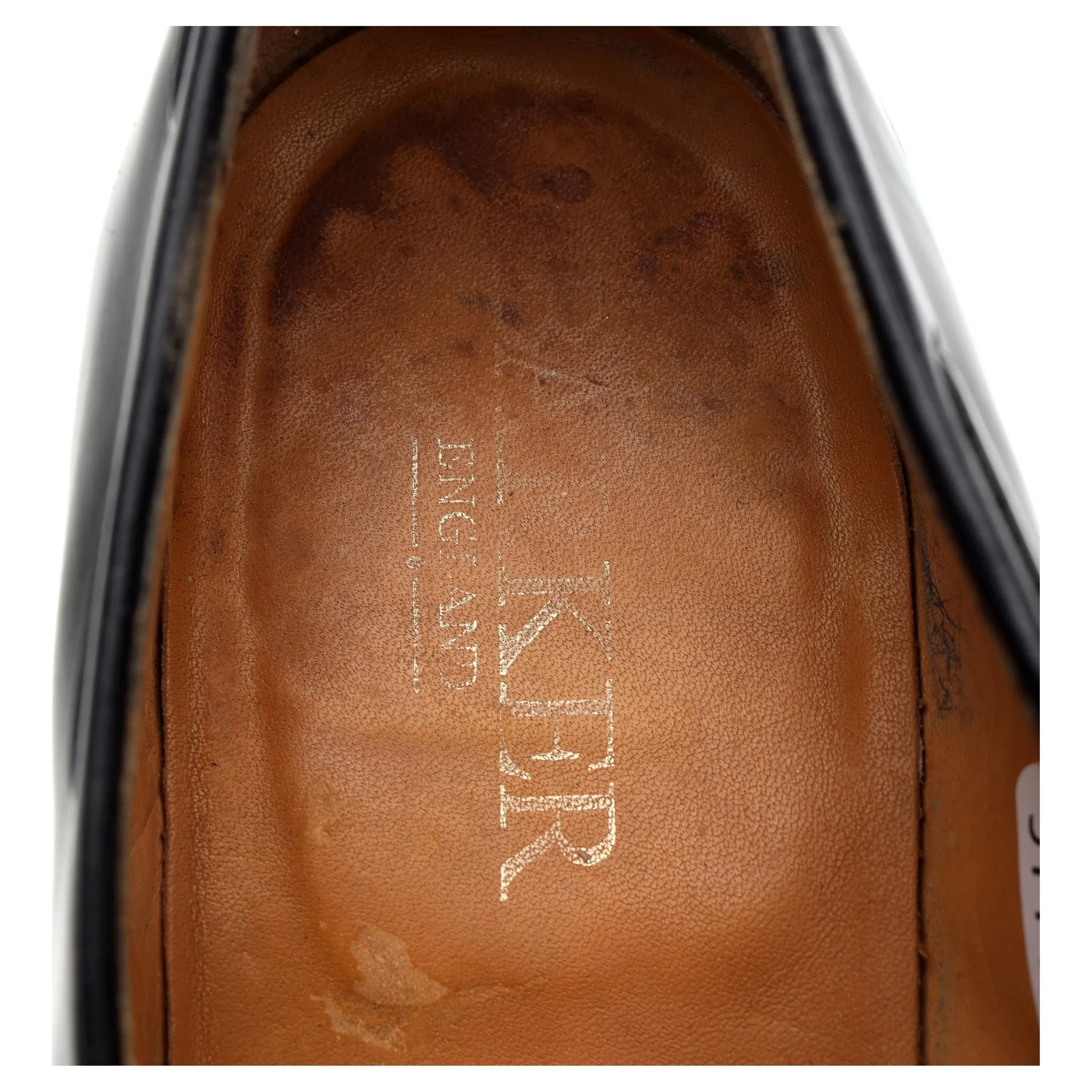 'Clive' Black Leather Tassel Loafers UK 9 F