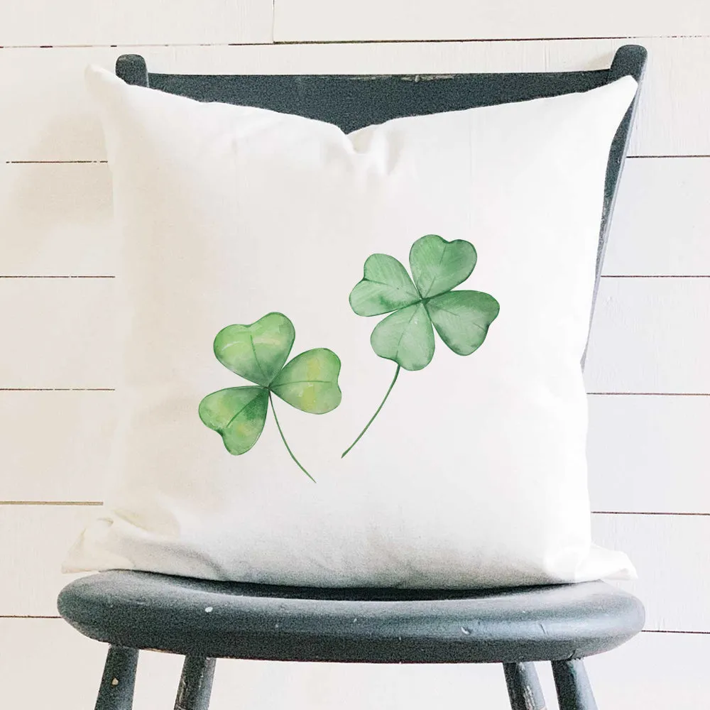 Clover Pair - Square Canvas Pillow