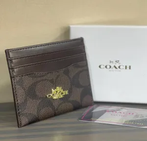 Coach Signature Canvas Card Holder