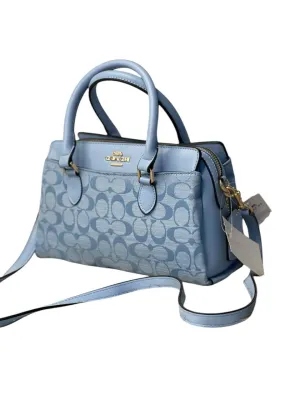 Coach Signature Mini Bennett Satchel – Light Blue