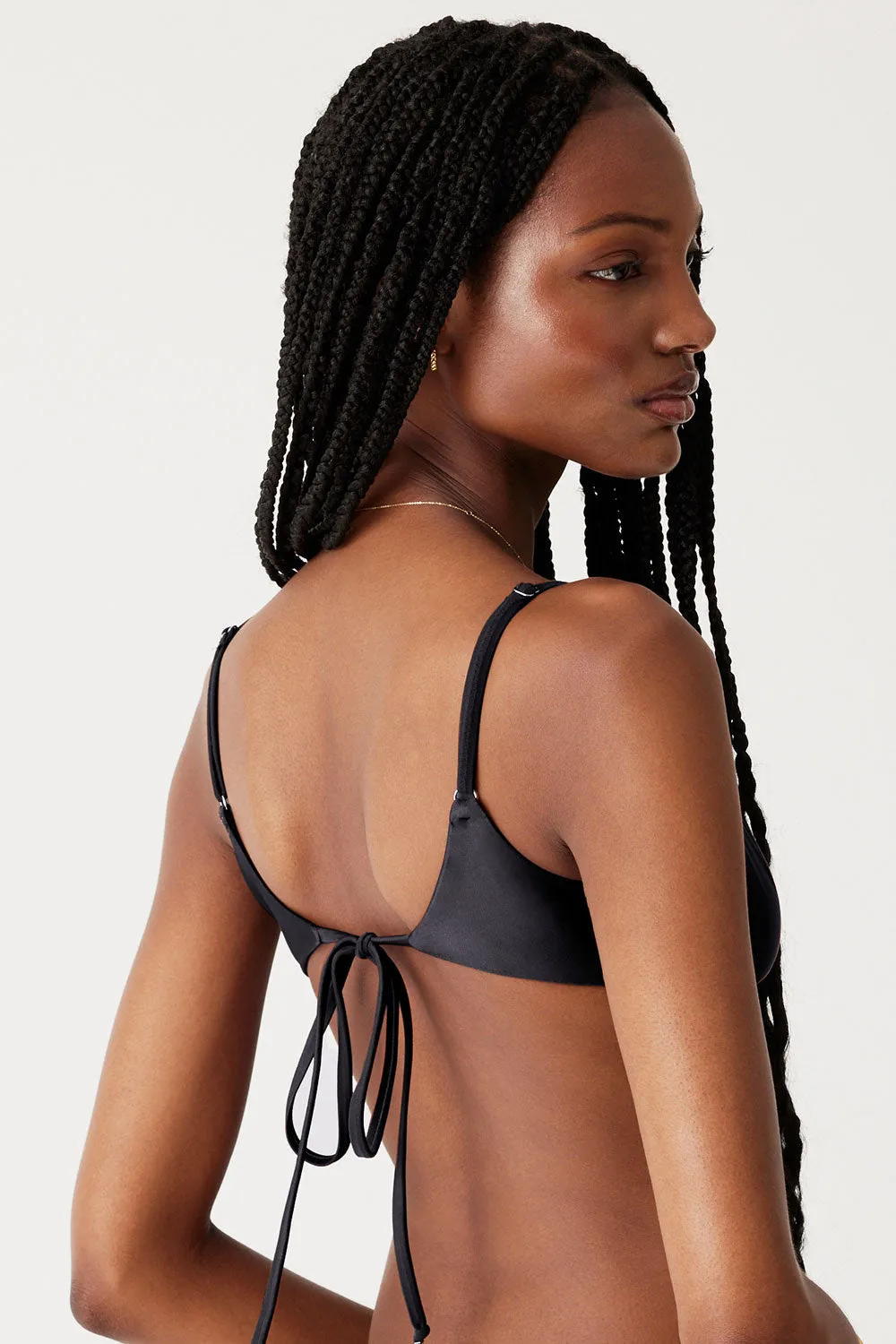 Cola Underwire Bikini Top - Black