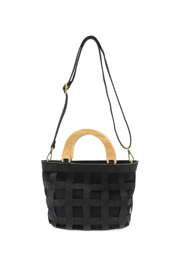 Cora Cage Wood Handle Bag