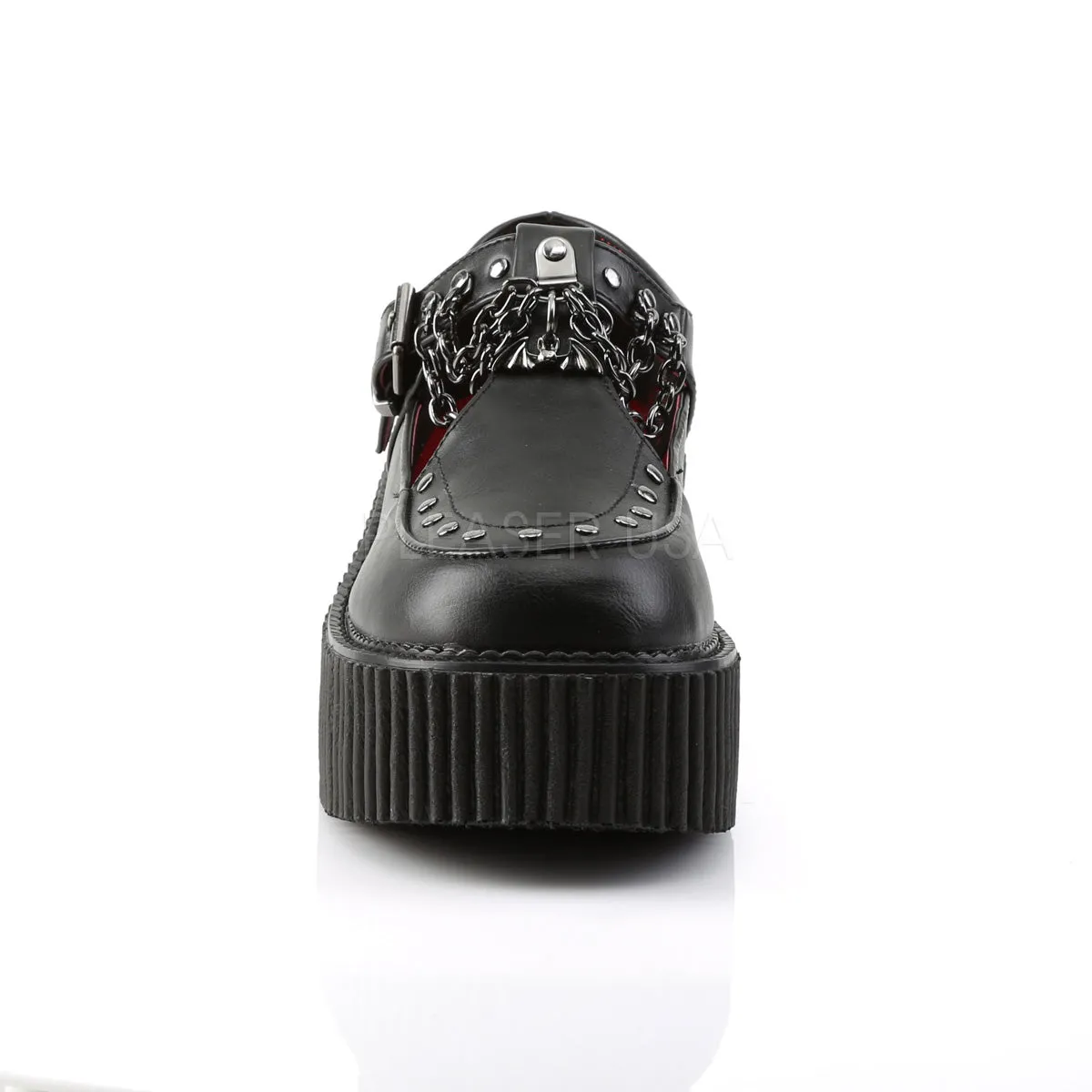 CREEPER-215  Black Vegan Leather