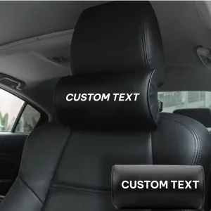 Custom Text For Neck Pillow, Compatible with All Cars, Car Seat Headrest Neck Rest Cushion for Driving Seat Auto Head Rest Neck Support MB13986