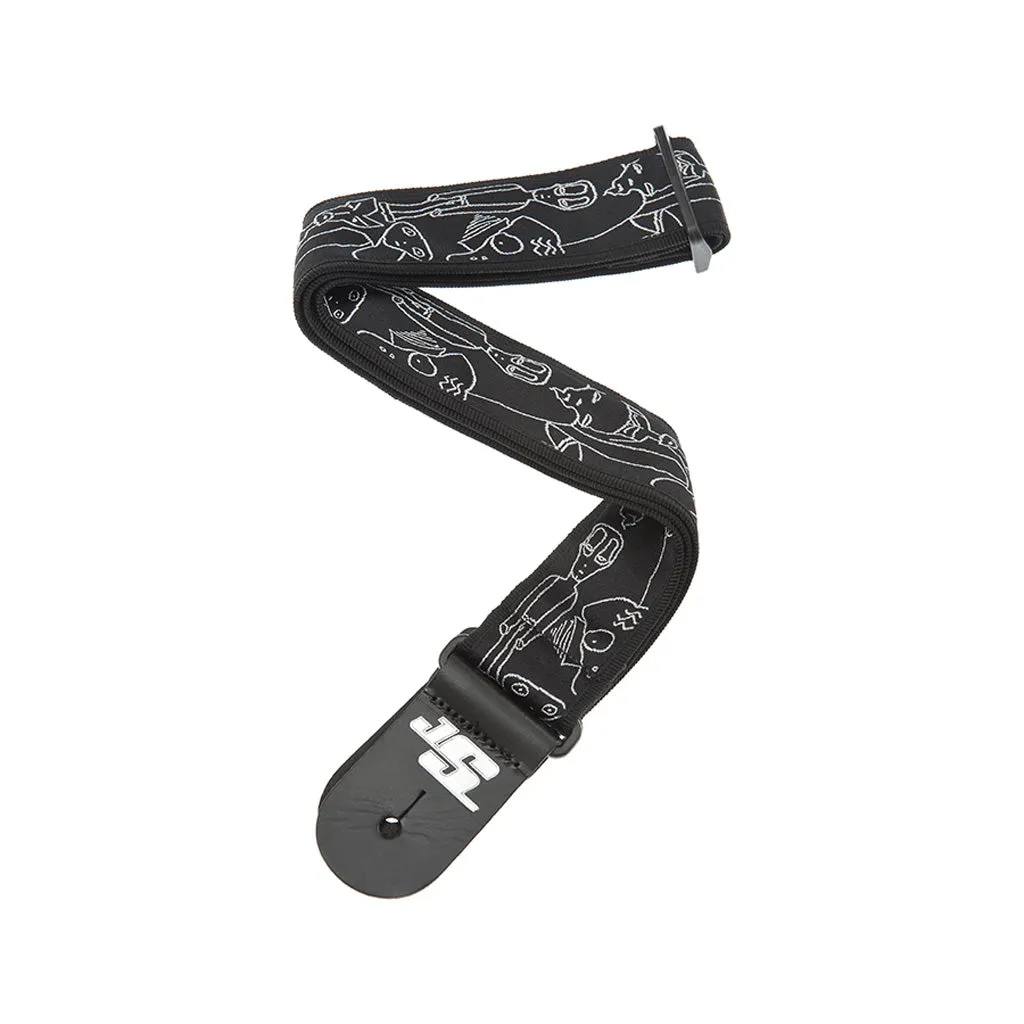 DAddario 50JS05 50mm Joe Satriani Guitar Strap, Up in Flames