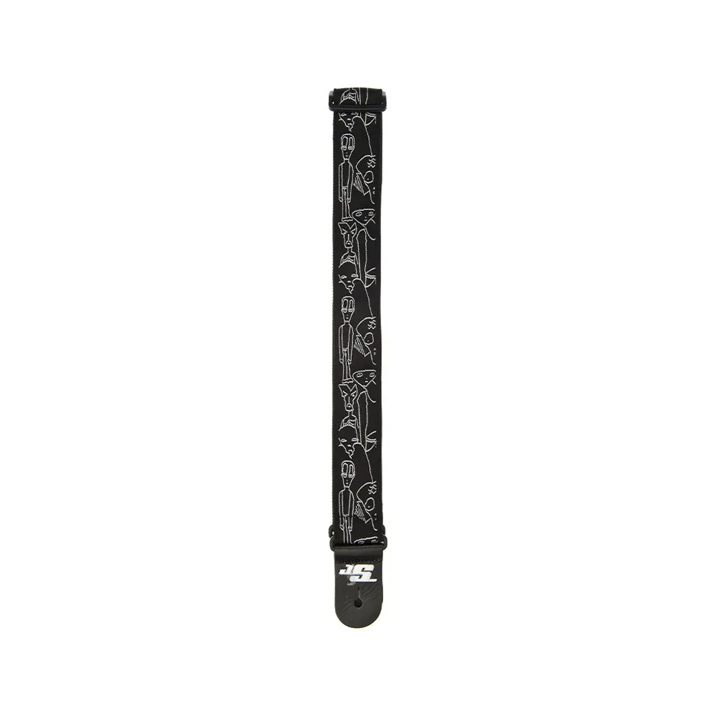 DAddario 50JS05 50mm Joe Satriani Guitar Strap, Up in Flames