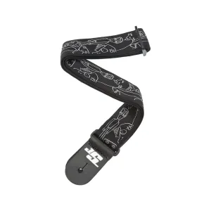 DAddario 50JS05 50mm Joe Satriani Guitar Strap, Up in Flames