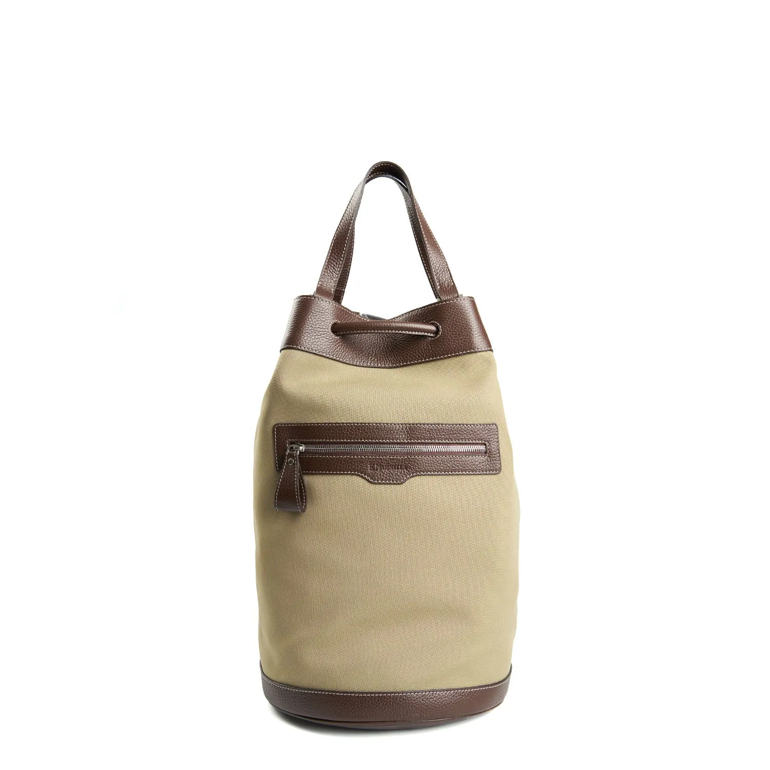 DARK BROWN AND OLIVE GREEN GIAN MIDI BAG