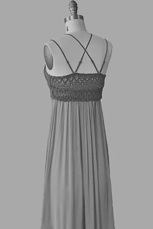 DELLA CROCHET BRA MAXI DRESS