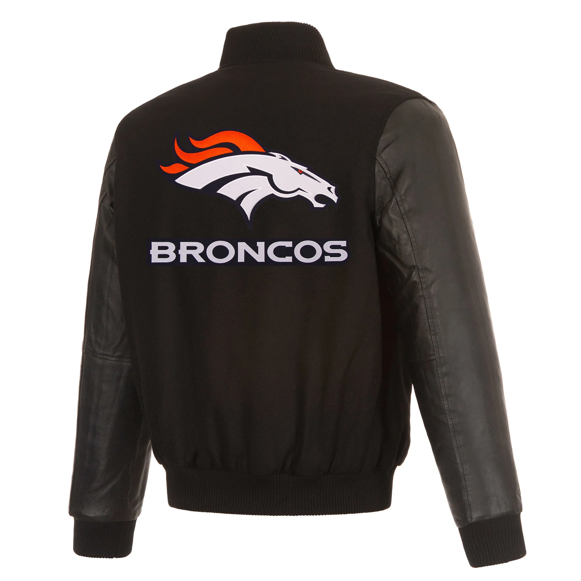 Denver Broncos Reversible Wool and Leather Jacket