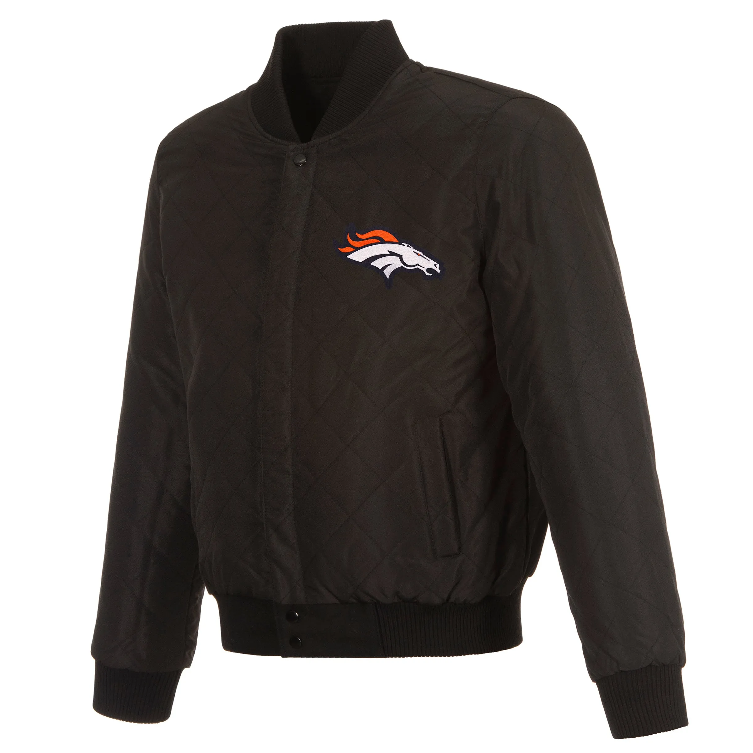 Denver Broncos Reversible Wool and Leather Jacket