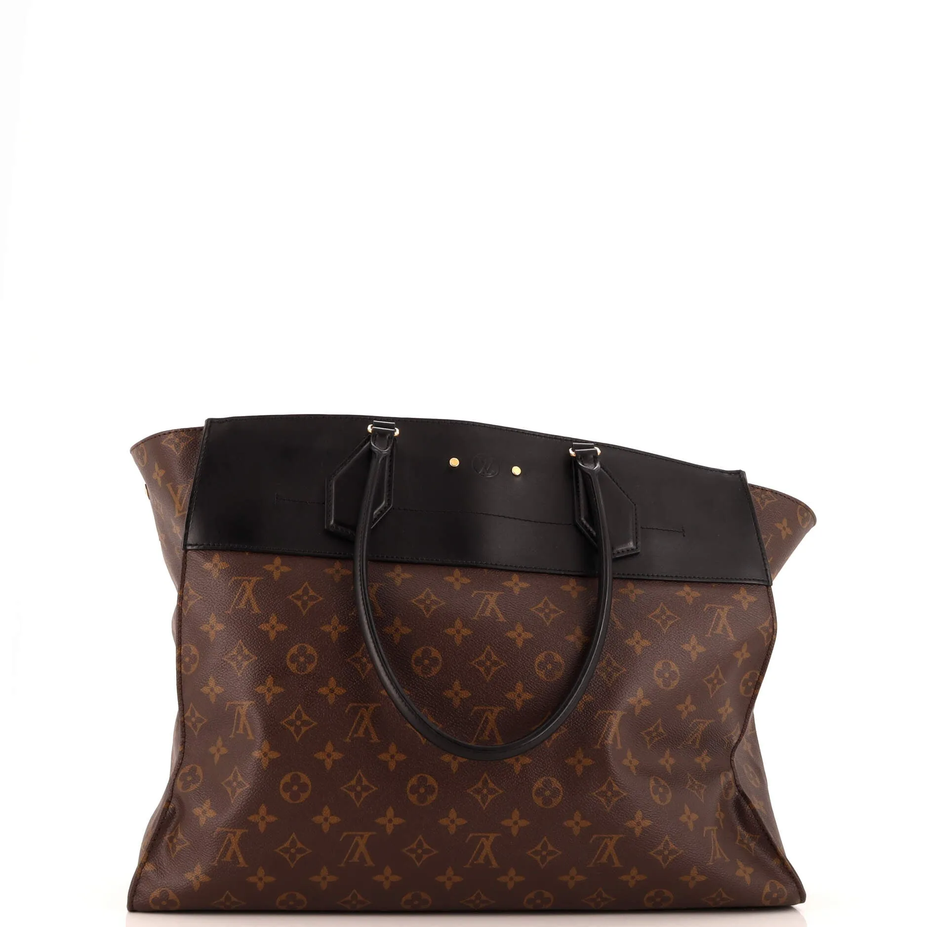 Designer City Steamer Handbag Monogram Canvas XXL