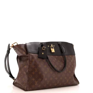Designer City Steamer Handbag Monogram Canvas XXL