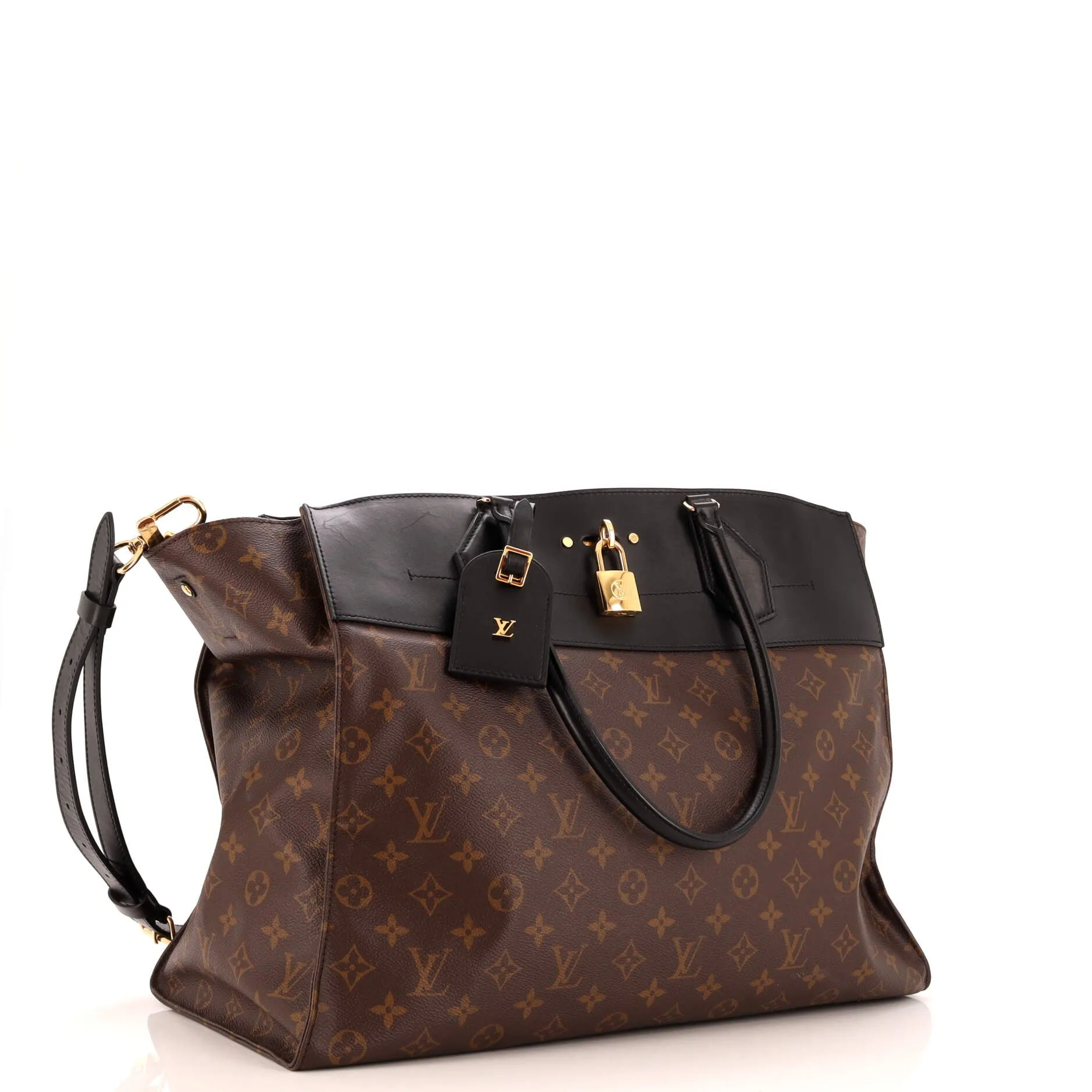 Designer City Steamer Handbag Monogram Canvas XXL