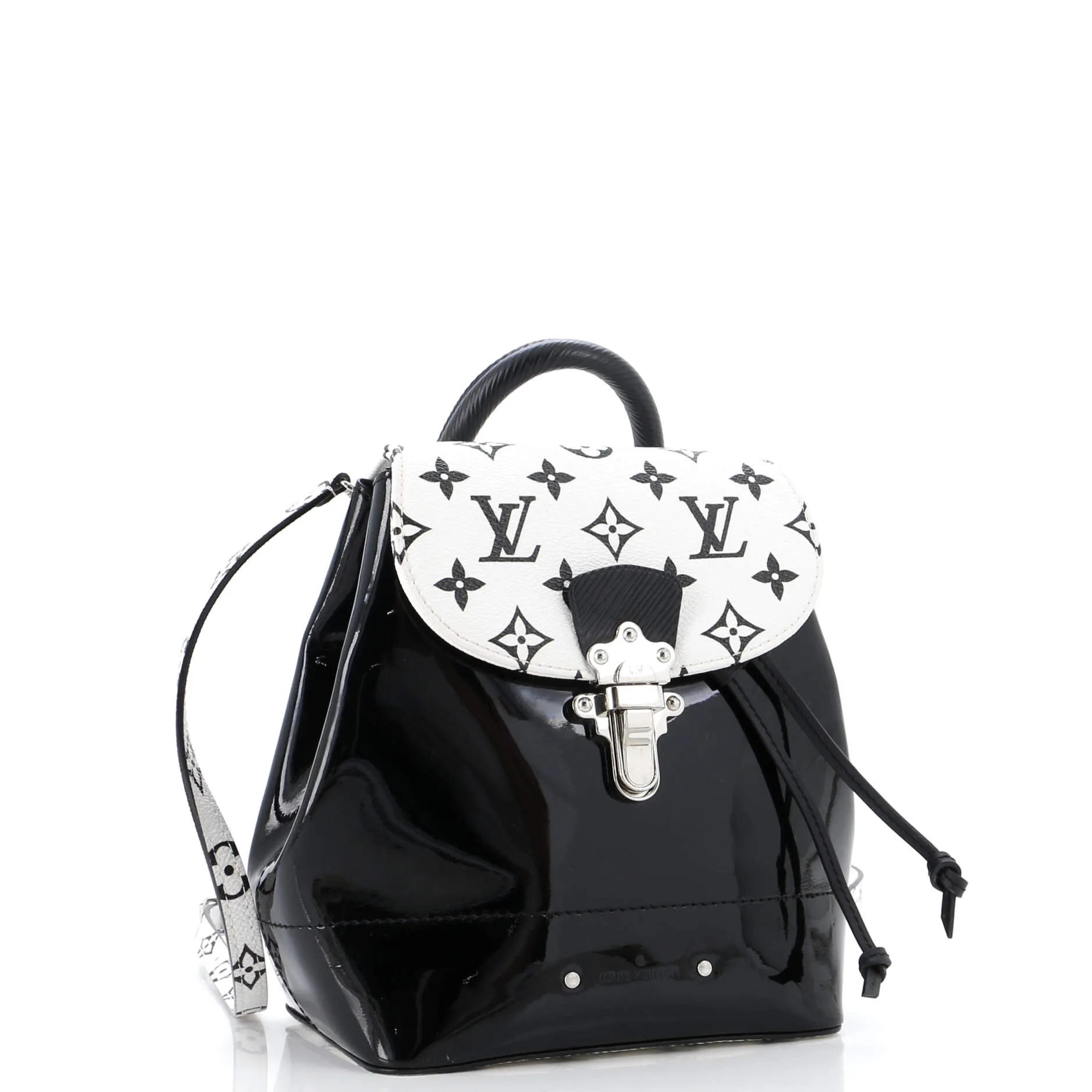 Designer Hot Springs Backpack Vernis with Monogram Canvas