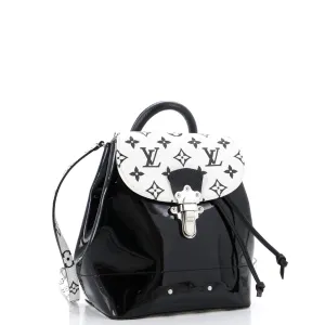 Designer Hot Springs Backpack Vernis with Monogram Canvas