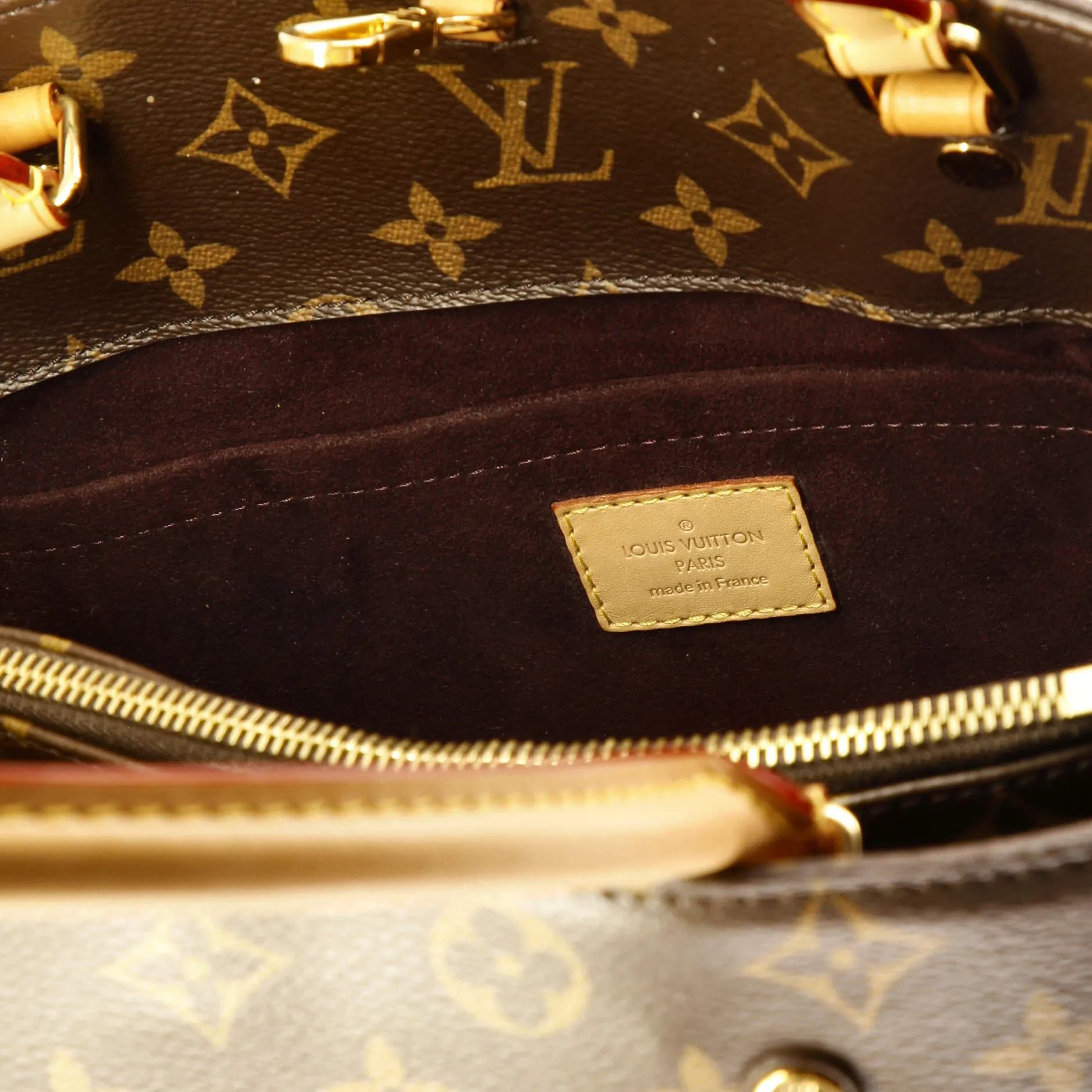 Designer Montaigne Handbag Monogram Canvas MM