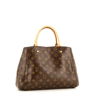 Designer Montaigne Handbag Monogram Canvas MM