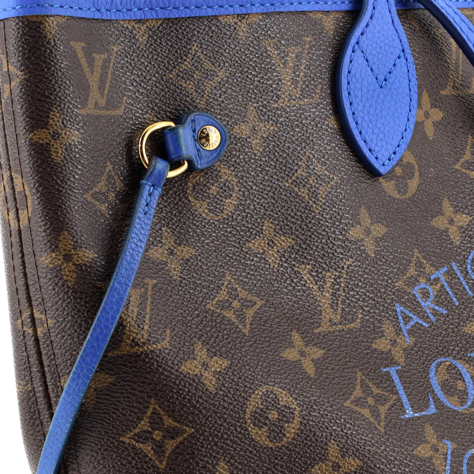 Designer Neverfull Tote Limited Edition Ikat Monogram Canvas MM