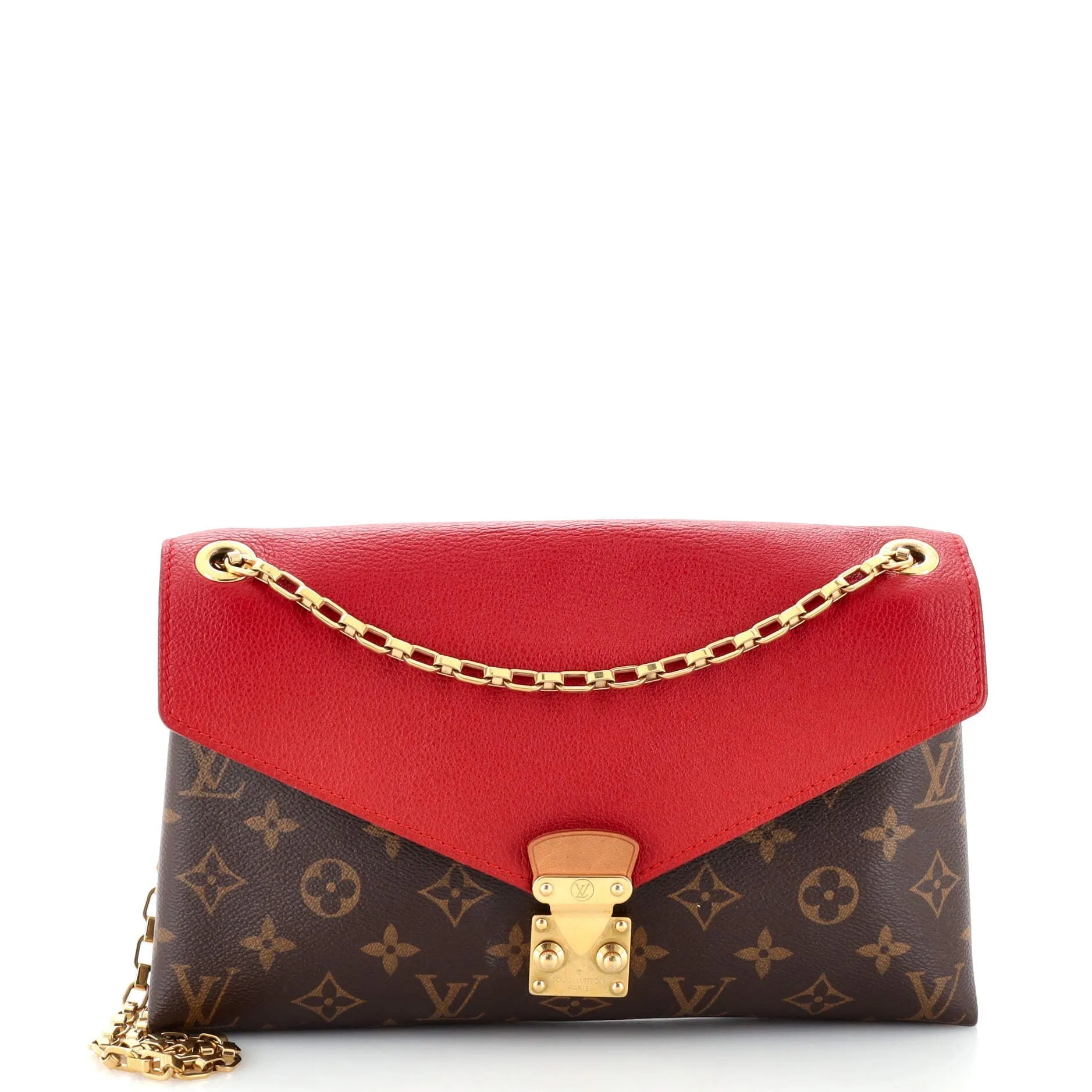 Designer Pallas Chain Shoulder Bag Monogram Canvas and Calfskin