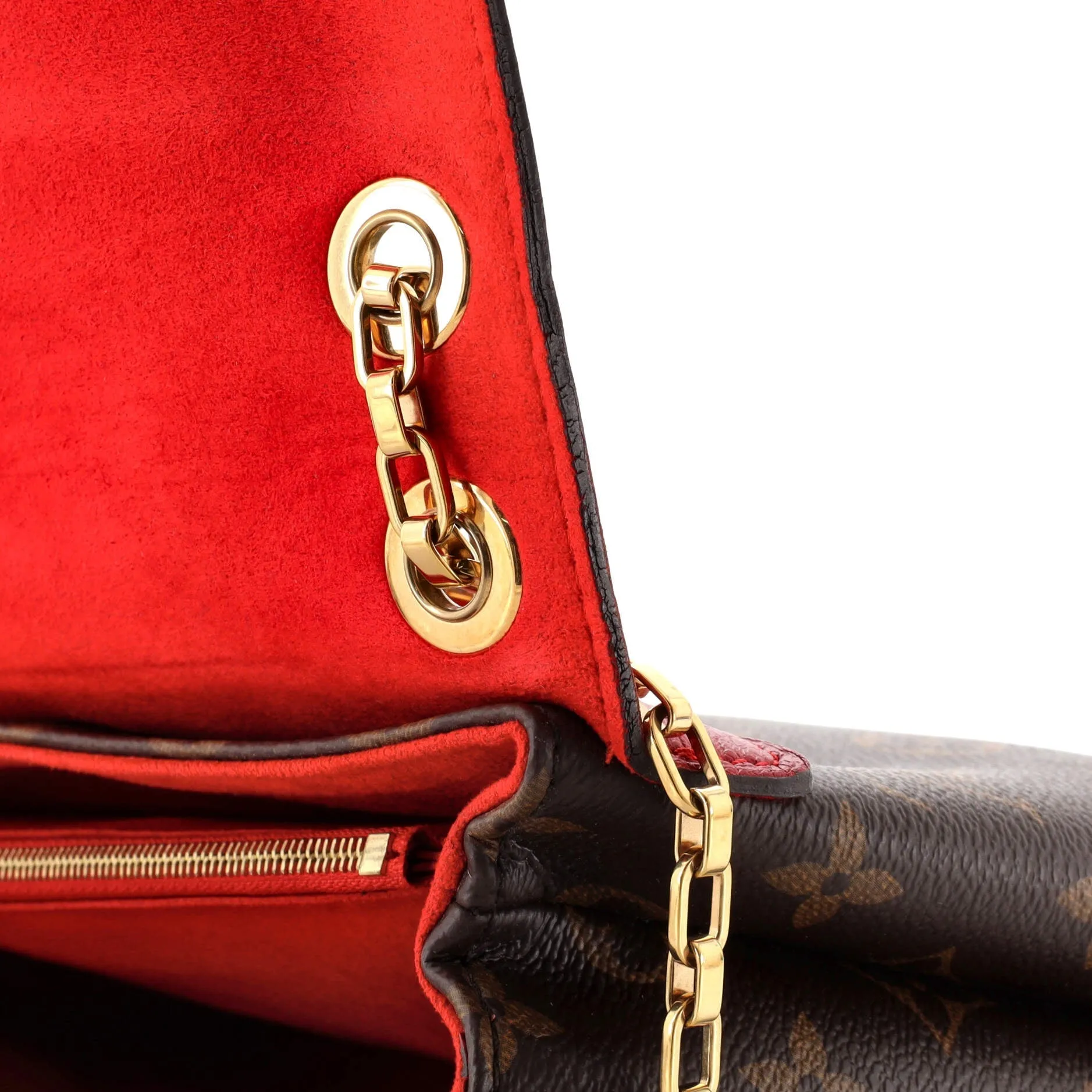 Designer Pallas Chain Shoulder Bag Monogram Canvas and Calfskin