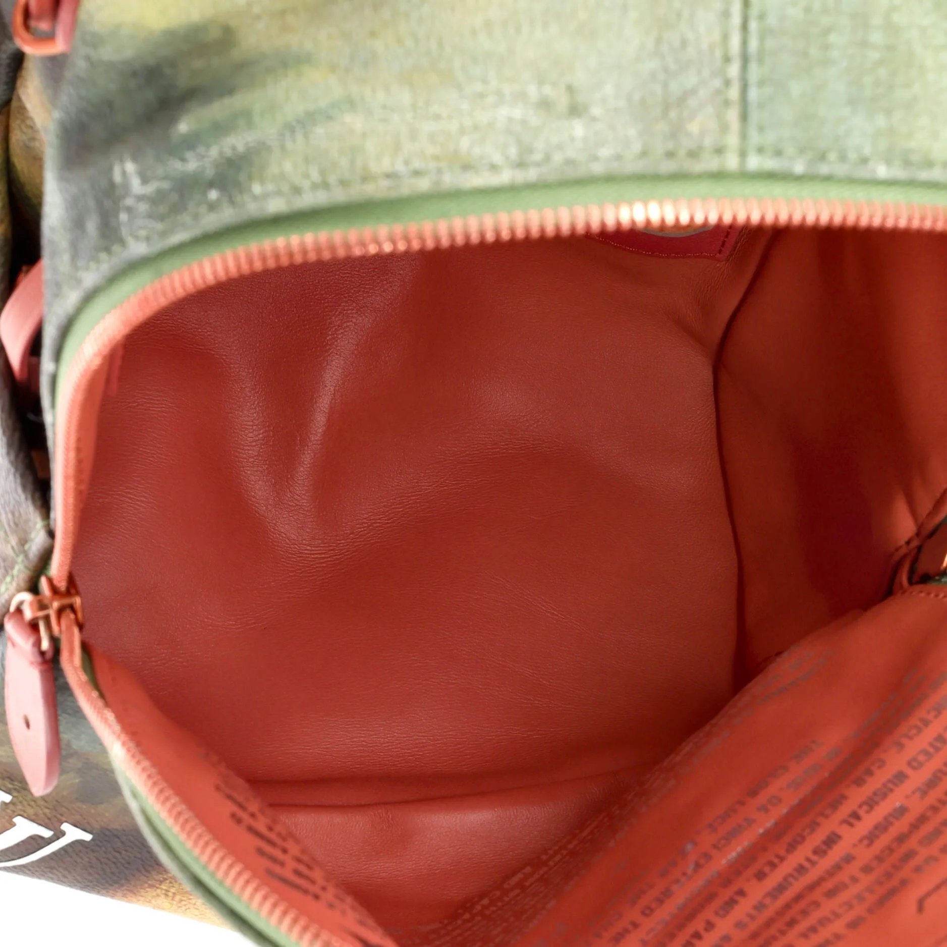 Designer Palm Springs Backpack Limited Edition Jeff Koons Da Vinci Print Canvas PM