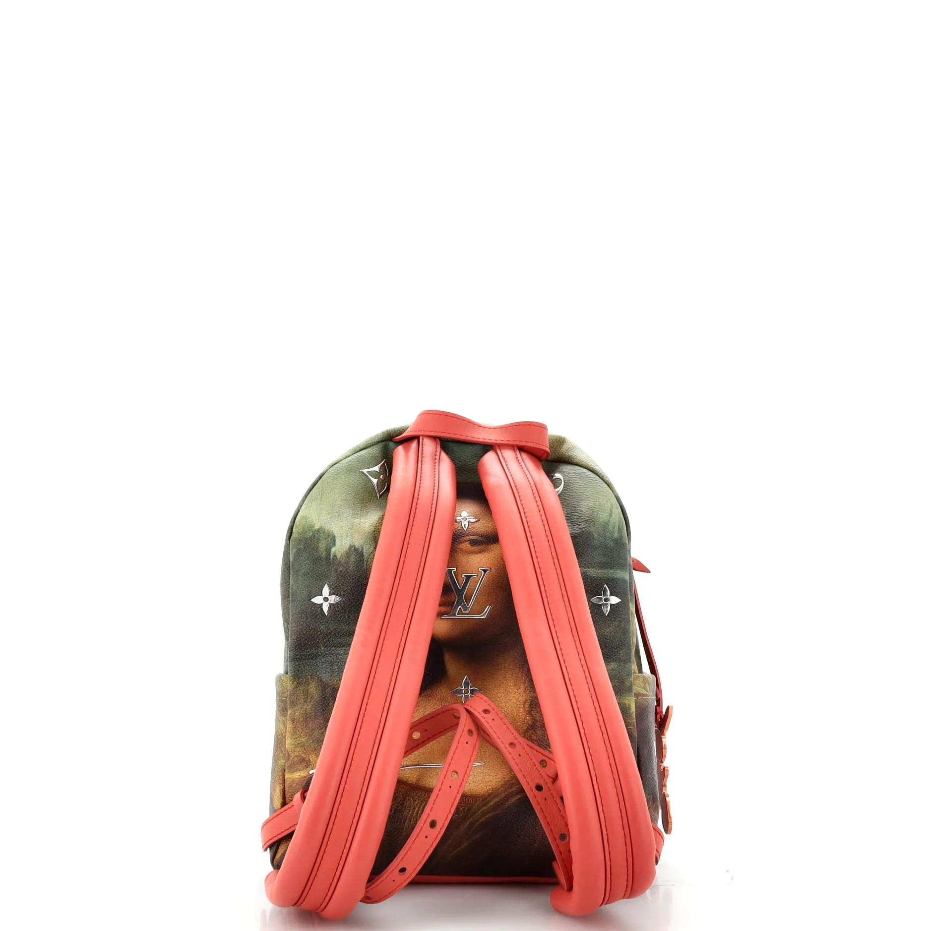 Designer Palm Springs Backpack Limited Edition Jeff Koons Da Vinci Print Canvas PM