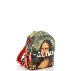 Designer Palm Springs Backpack Limited Edition Jeff Koons Da Vinci Print Canvas PM