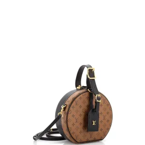 Designer Petite Boite Chapeau Bag Reverse Monogram Canvas