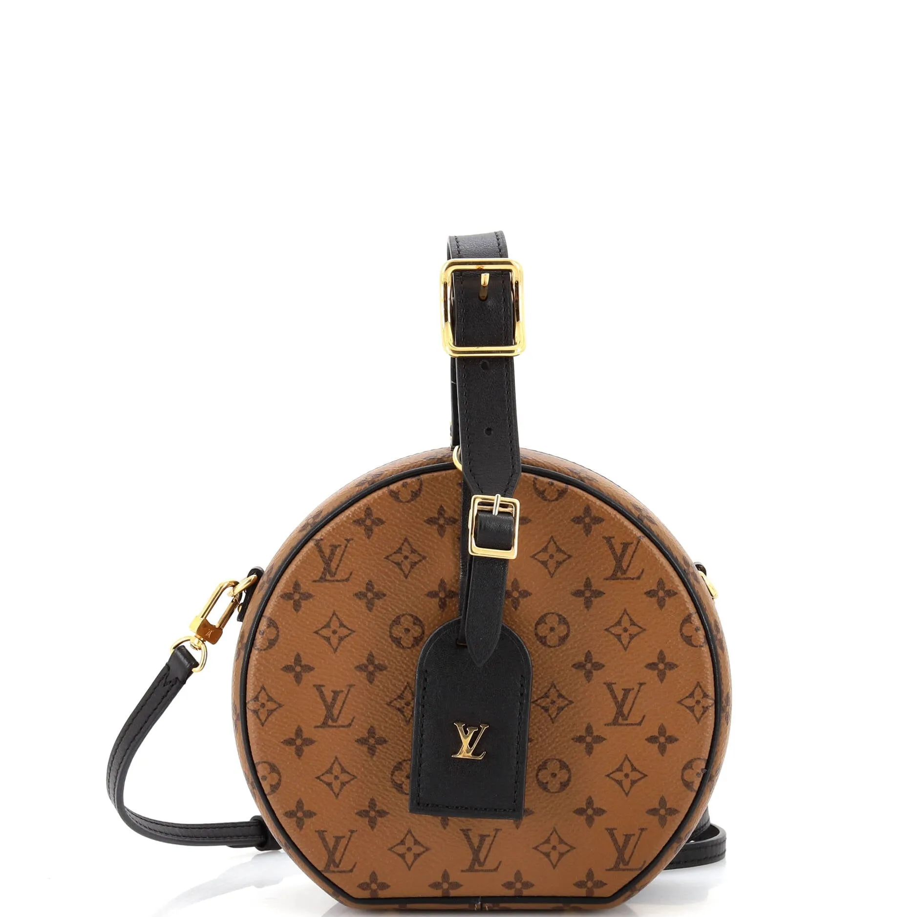 Designer Petite Boite Chapeau Bag Reverse Monogram Canvas