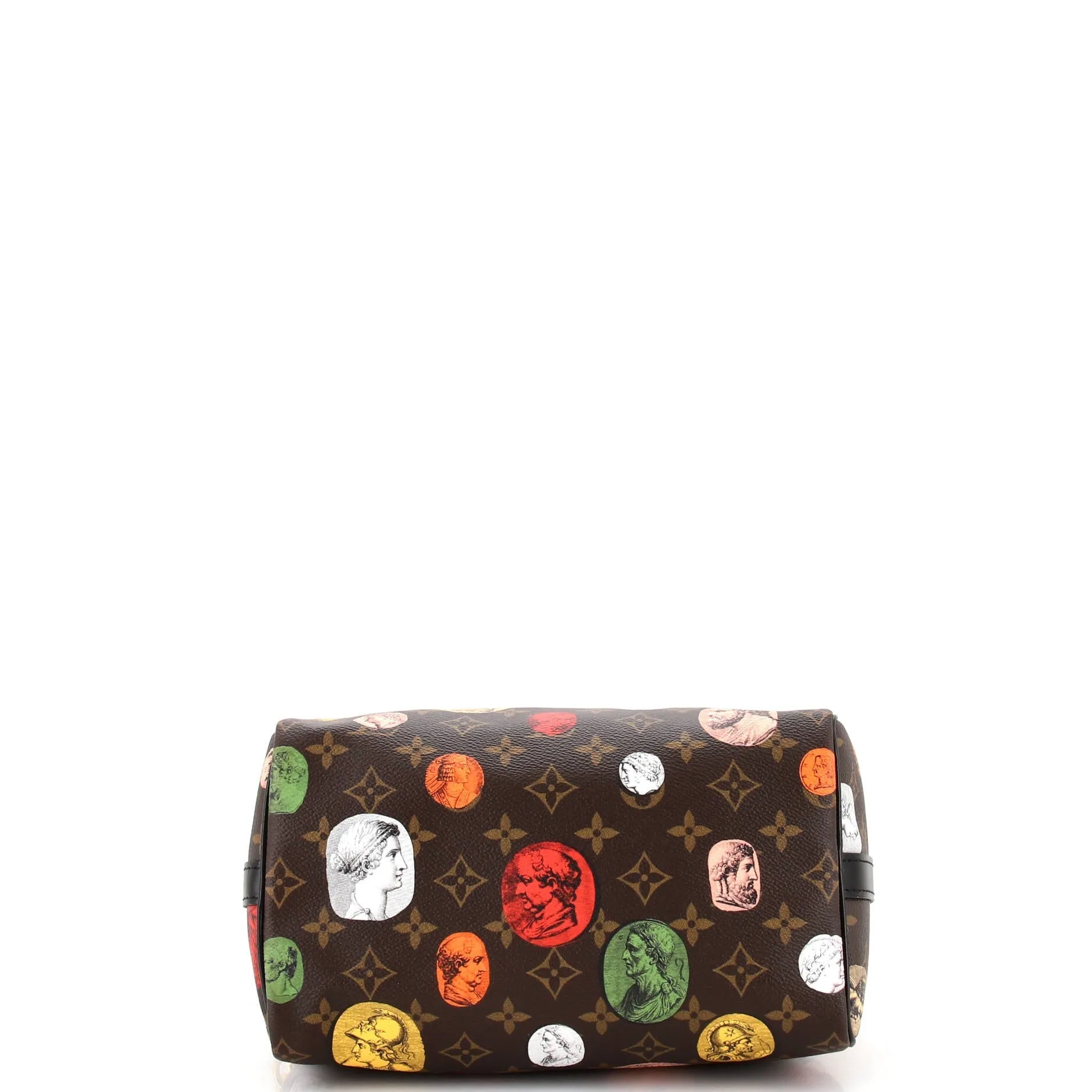 Designer Speedy Bandouliere Bag Limited Edition Fornasetti Cameo Monogram Canvas 25