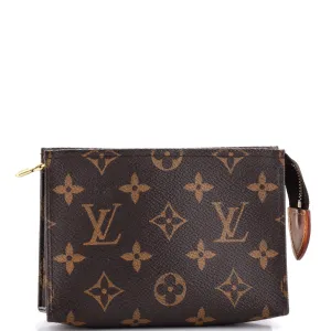 Designer Toiletry Pouch Monogram Canvas 15
