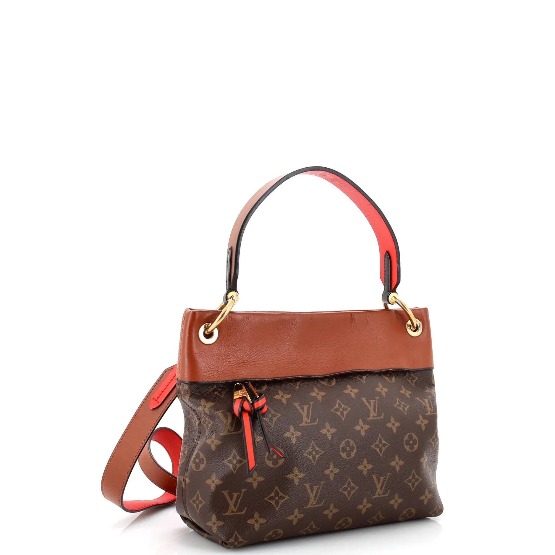 Designer Tuileries Besace Bag Monogram Canvas with Leather