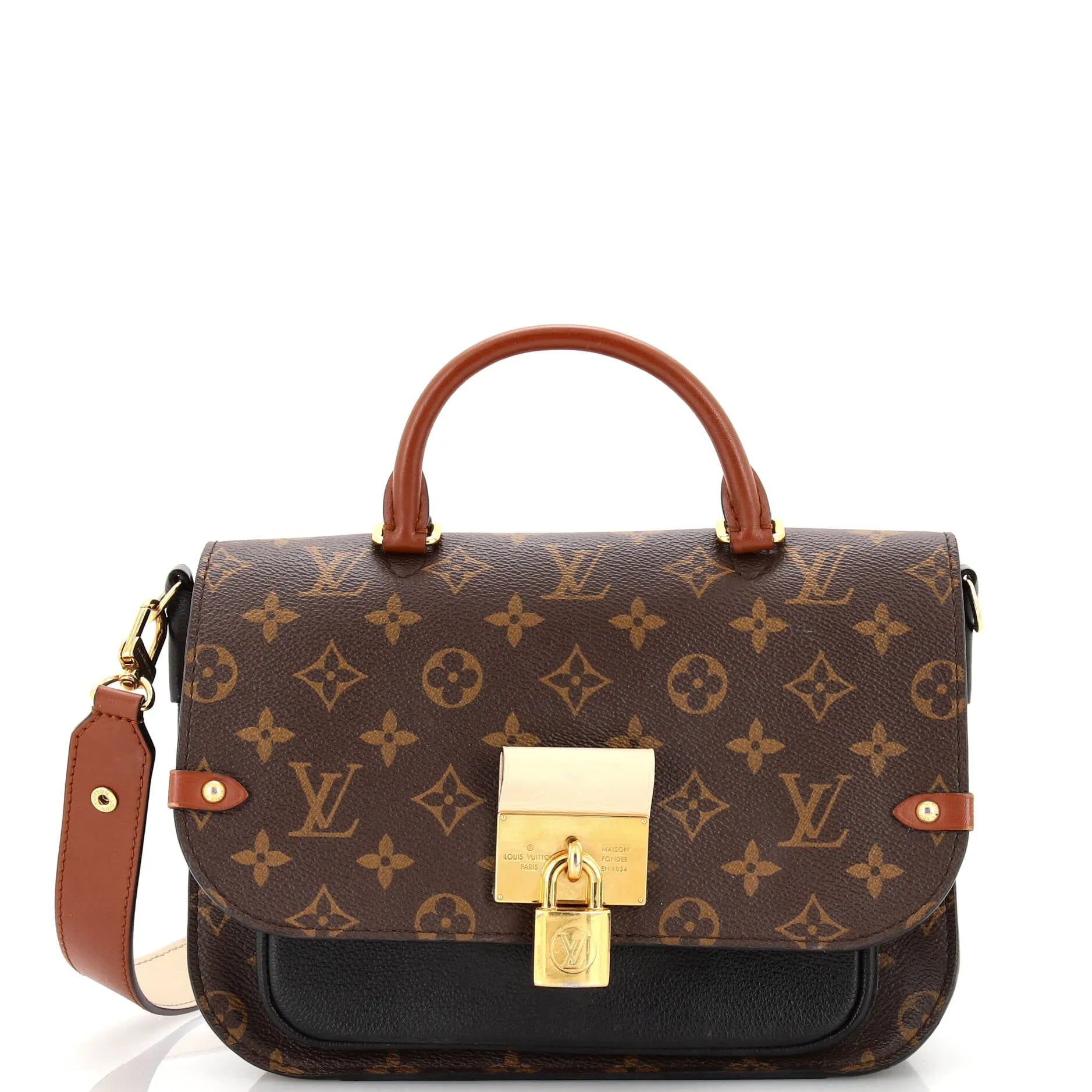 Designer Vaugirard Handbag Monogram Canvas with Leather