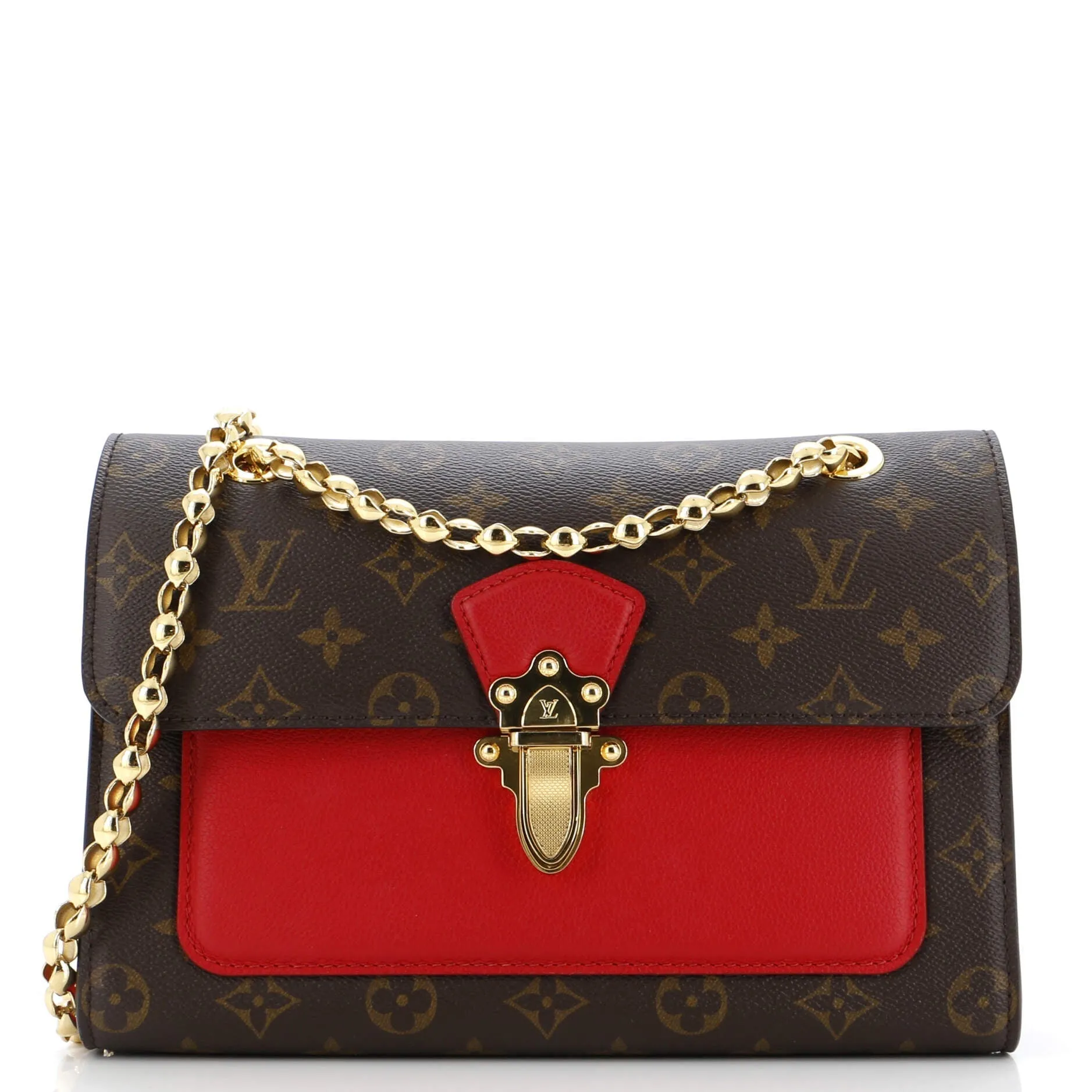 Designer Victoire Handbag Monogram Canvas and Leather