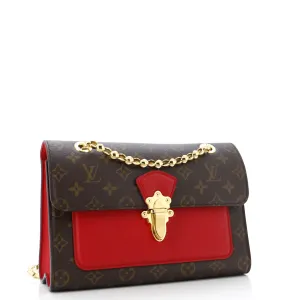 Designer Victoire Handbag Monogram Canvas and Leather